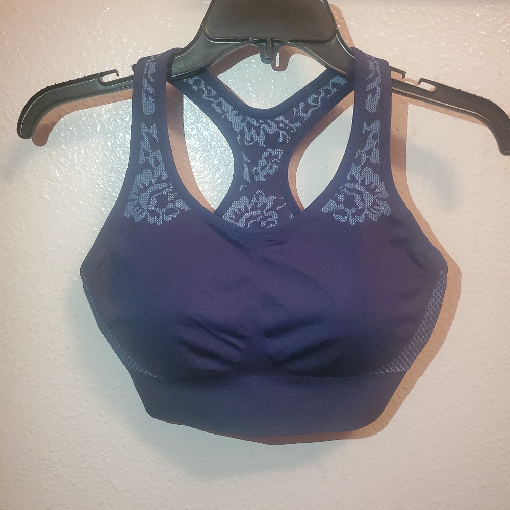 Soma Sport Large Seamless Key Racerback Maritime Navy Sports Bra NWT